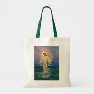 Vintage Religion, Jesus Christ is Walking on Water Tote Bag