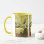 Vintage Religion, Judaism, Lighting the Menorah Mug<br><div class="desc">Vintage illustration religious judaica image featuring a Rabbi lighting the candles on a Menorah during Hanukkah with two children watching.</div>