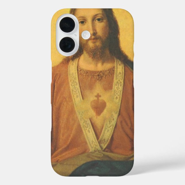 Vintage Religion, Sacred Heart of Jesus Christ Case-Mate iPhone Case (Back)