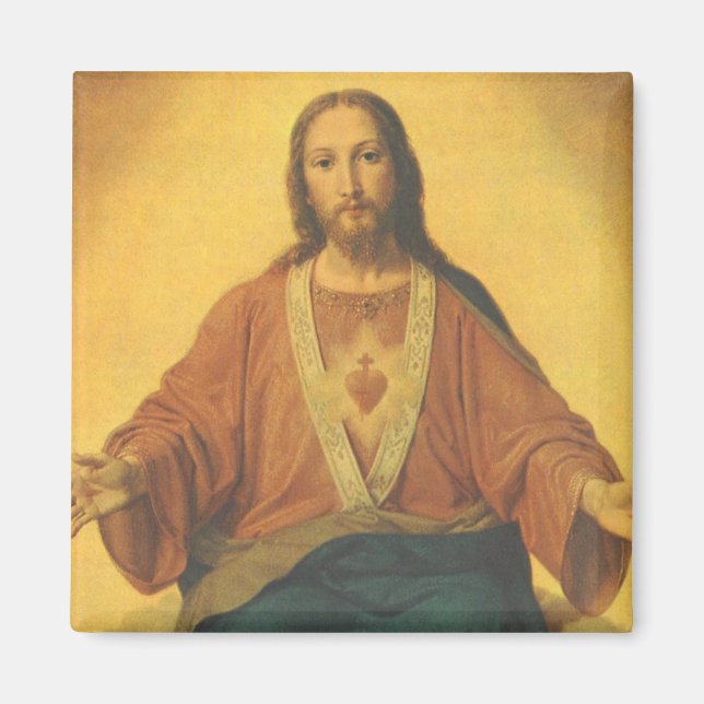 Vintage Religion, Sacred Heart of Jesus Christ Magnet (Front)