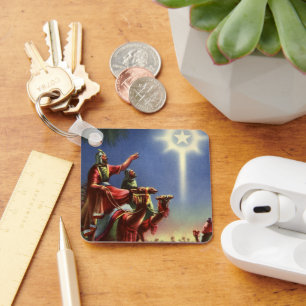 Vintage Religion, Wise Men with Star of Bethlehem Key Ring