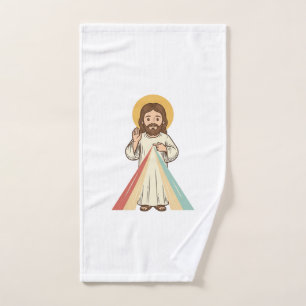 Vintage Religious Blessing Vector Shirt Design_1 Hand Towel