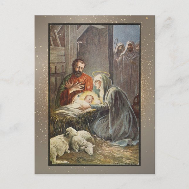 Vintage Religious Christmas Card (Front)