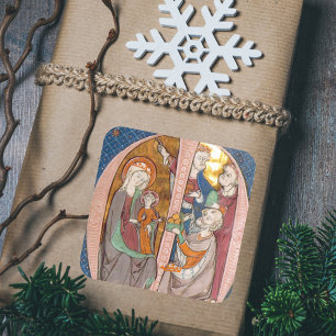 Vintage Religious Christmas Epiphany Nativity  Square Sticker