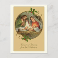 Vintage Religious Christmas Jesus Mary Joseph