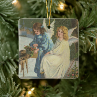 Vintage Religious Christmas Ornament with wishes