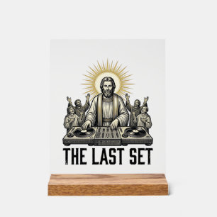 Vintage Religious DJ The Last Set Shirt Design_1 Acrylic Sign