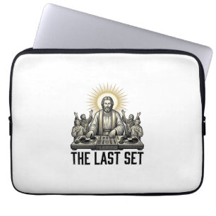 Vintage Religious DJ The Last Set Shirt Design_1 Laptop Sleeve