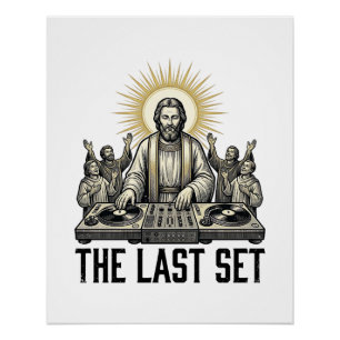 Vintage Religious DJ The Last Set Shirt Design_1 Poster