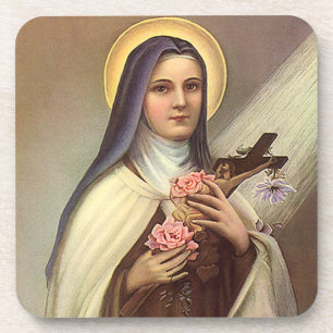 Vintage Religious Easter, Nun with Cross Coaster