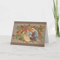 Vintage Religious German Christmas Greeting Card