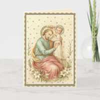 Vintage Religious Jesus Crowning St. Joseph