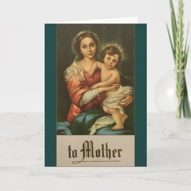Vintage Religious Mother's Day Card (Front)