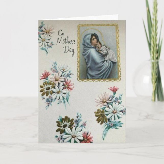 Vintage Religious Mother's Day Greeting Card (Front)