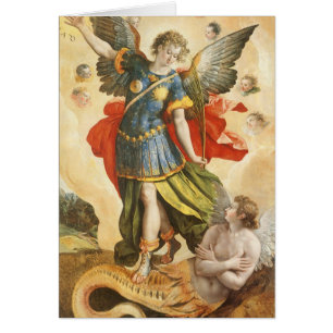 Vintage Religious, Saint Michael Defeats Lucifer