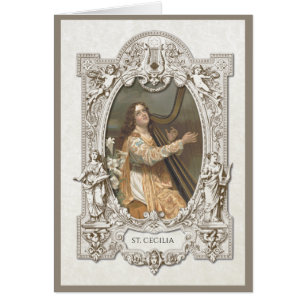 Vintage Religious St. Cecilia Musicians