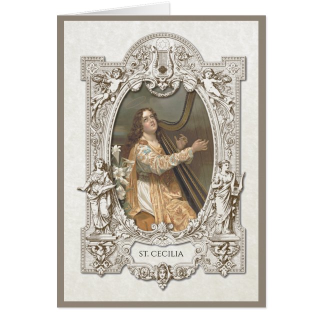 Vintage Religious St. Cecilia Musicians (Front)