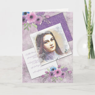 Vintage Religious St. Therese Catholic Novena  Card