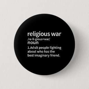Vintage Religious War Definition Anti-religious Ac 6 Cm Round Badge