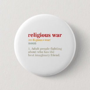 Vintage Religious War Definition Anti-religious Ac 6 Cm Round Badge