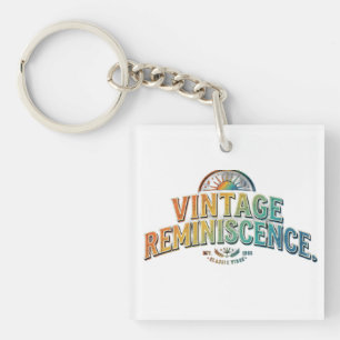 Vintage Reminiscence T-Shirt Design Key Ring