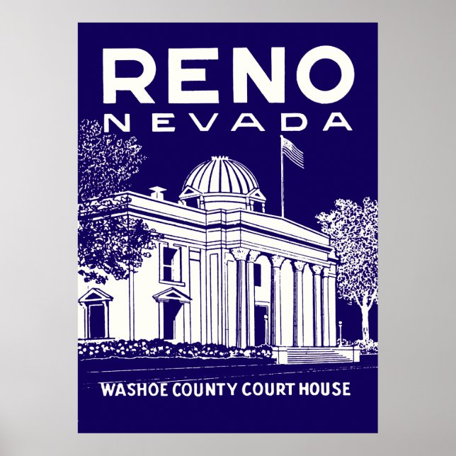 Vintage Reno Nevada Poster (Front)