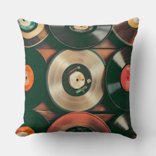 Vintage Reords Music  Cushion