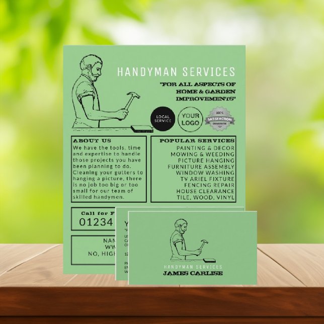 Vintage Repairman, Handyman Advertising Flyer (Creator Uploaded)