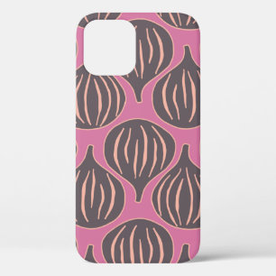 vintage repeat seamless pattern with figs. iPhone 12 case