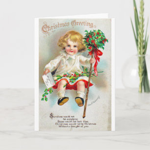 Vintage Reproduction Christmas Art Holiday Card
