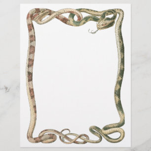 Vintage Reptiles, Entwined Snakes or Vipers Border Flyer