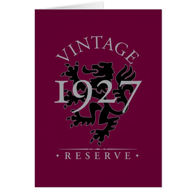 Vintage Reserve 1927 (Front)