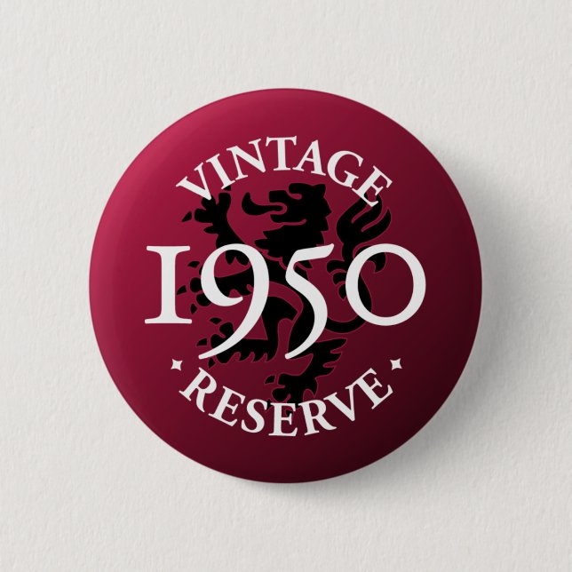Vintage Reserve 1950 Pinback Button (Front)