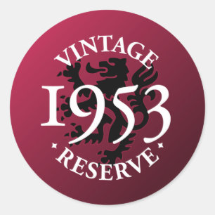 Vintage Reserve 1953 Classic Round Sticker