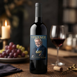 Vintage Reserve 60th Birthday Wine Label