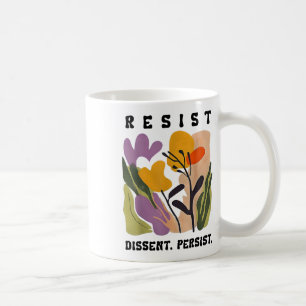 Vintage Resist Dissent Persist Floral Women's 1  Coffee Mug