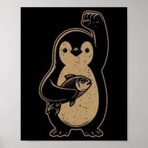 Vintage Resist Penguin Activism Anti Trump Tariffs Poster
