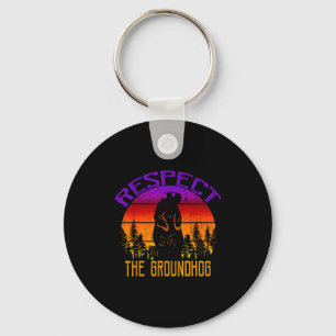 Vintage Respect The Groundhog Groundhog Day Key Ring