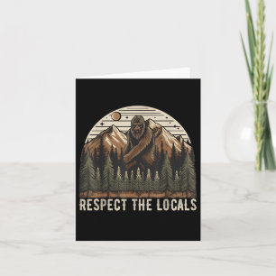 Vintage Respect The Locals Hiking Camping Climbing Card