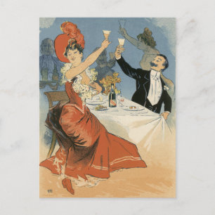 Vintage Restaurant Soft Opening Party Invitation Postcard