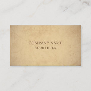 Vintage Restoration Old Paper Business Card