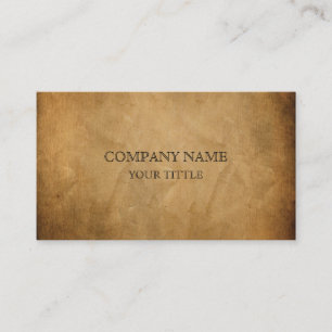 Vintage Restoration Old Paper Business Card