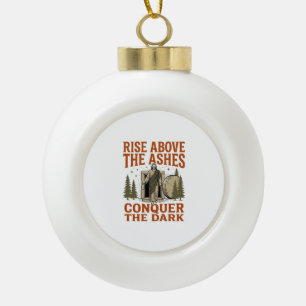Vintage Resurrection Cave Quote Engraving Shirt De Ceramic Ball Christmas Ornament