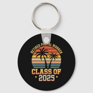 Vintage Retired Postal Worker Cl Of 2025 Funny Ret Key Ring