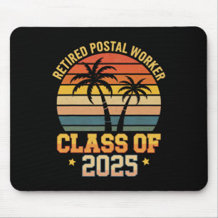 Vintage Retired Postal Worker Cl Of 2025 Funny Ret Mouse Pad
