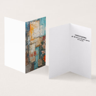 Vintage Retirement Card with Floral Collage Art