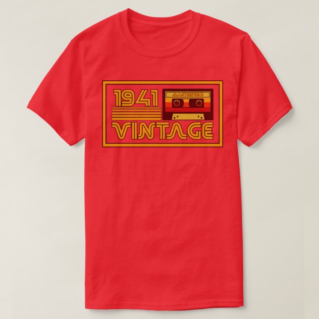 Vintage Retro 1941 Masterpiece Cassette Tape T-Shirt (Design Front)