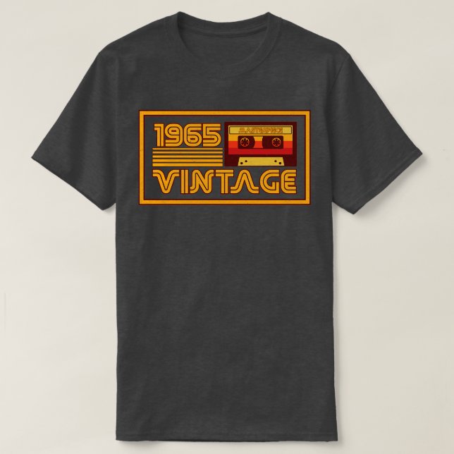 Vintage Retro 1965 Masterpiece Cassette Tape T-Shirt (Design Front)