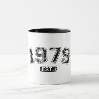 Vintage Retro 1979 Grunge Est. Established Graphic