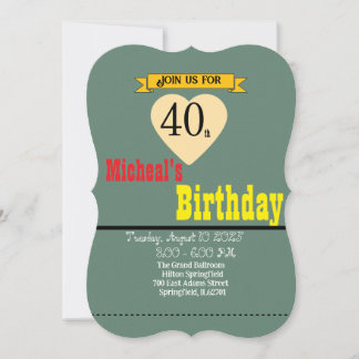 Vintage Retro 40th Birthday Announcement | Persona